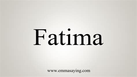 how to say fatima.